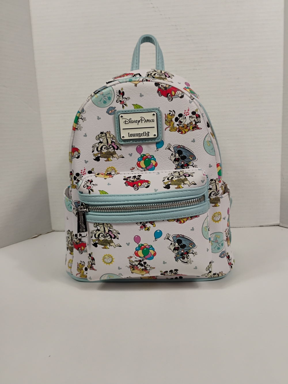 Loungefly Disney Parks White & Light Blue Mini Backpack for Kids